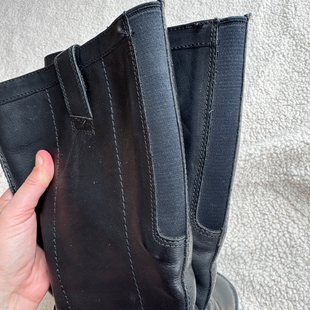 Keen Tyretread Black Leather Tall Boots - Picture 9 of 9